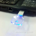 Unidad flash USB de cristal de llave de coche